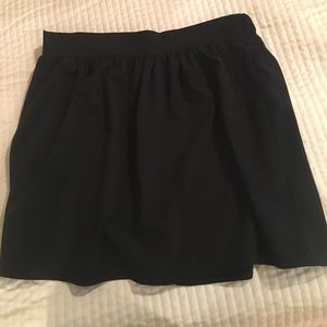 Basic black skater skirt